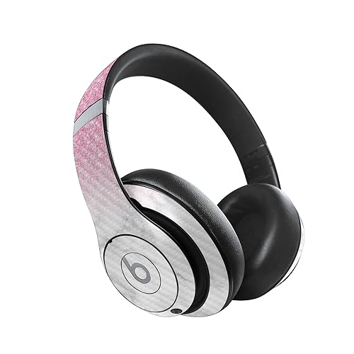 Image of MightySkins Carbon Fiber Skin Compatible with Beats Studio Pro - Marble Glitz | Protective, Durable Textured Carbon Fiber Finish | Easy to Apply
