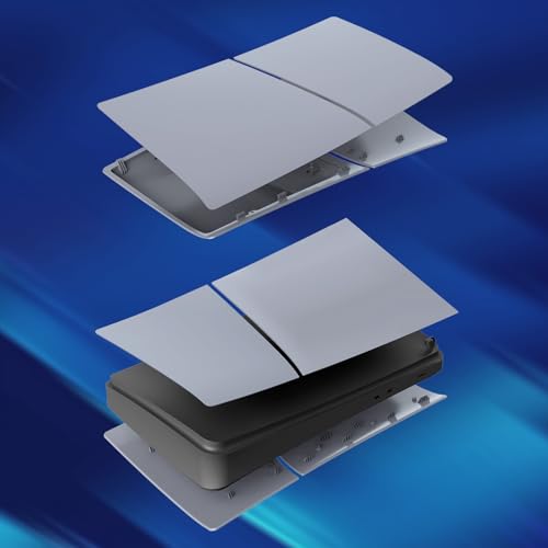 Image of Digital Edition Cover Plates for New PS5 Slim Console, Shell Panels Compatible with New PlayStation 5 Slim Accessories Protective Replacement Faceplate 30th Anniversary(Grey)