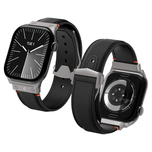 Bracelet Spigen Classic Fit Apple Watch en nylon et finitions PU