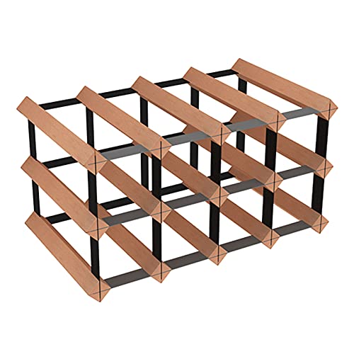 Wll-Dp Elegant Countertop Wine Rack Wine Storage Shelf Beech Wood Wine Holder, Hold 8~12 Bottles, For Pantry Dining Room Bar Kitchen Tabletop Cabinet #TOP17