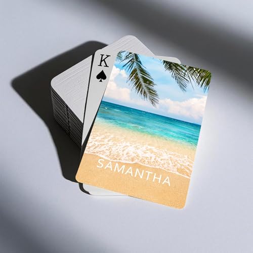 Baraja de cartas personalizadas estilo playa estándar póker miniatura 3