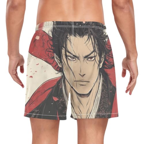Pantalones cortos de natación de secado rápido con diseño de samurái 2