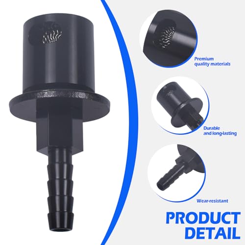 19-174 Fuel Tank Vent Roll Over Valve with Bracket Kit Remote Mount Rollover Check Valve Replacement for Holley Sniper EFI Upgrade 5/16 Inch Hose Barb Black - Thumbnail 5