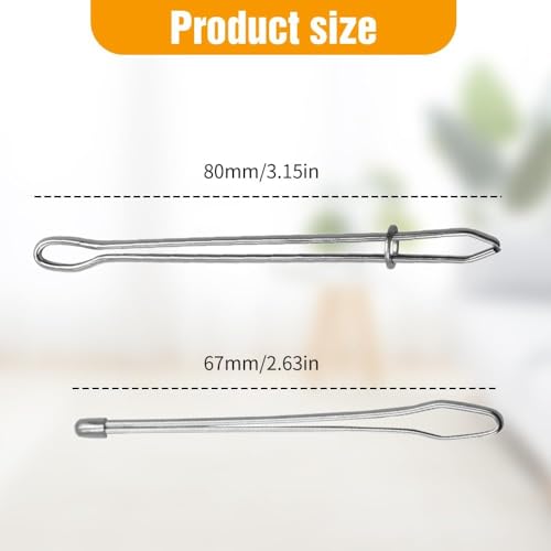 Upgraded DIY Rope Threader Clip, 2025 Metal Drawstring Threader Tool Set with Latch, Drawstrings Replacement with Easy Threaders for Drawstring Replacement for Hoodies, Shorts, Pants (2pcs)