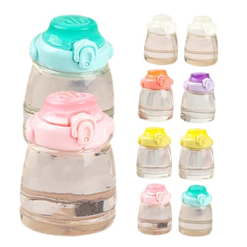 Yardwe 12pcs Mini Water Bottle Model for Doll House Fake Miniature Bottles Simulation Accessory for Miniature Scene