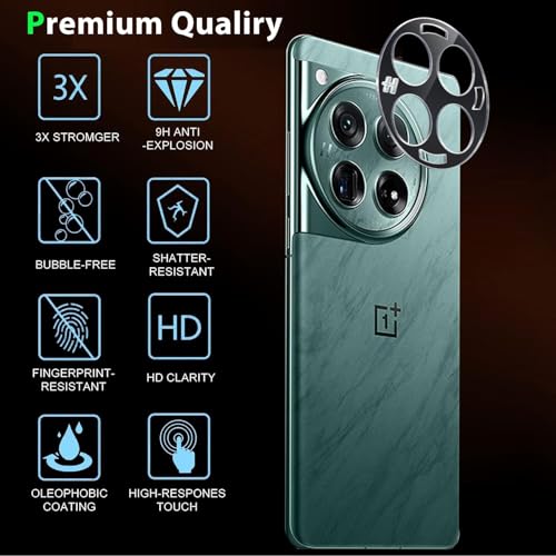 Image of Xmon Back Camera Lens Protector for OnePlus 12 (1 Pack) Premium Camera Glass Protector Guard, Anti-Scratch, Ultra-Clear, Easy Installation