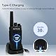 Retevis RT668H Funkgeräte, Walkie Talkie mit Display, Wiederaufladbarer Typ-C 1200 mAh, Funkgerät Headset VOX, Robust, Funkgerät Set Lizenzfrei für Lieferanten, Logistik (10 Stück, Schwarz)
