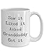 Produktbild DKISEE Saw It Liked It Asked Granddaddy Got It Mug Novelty Gift Fathers Day Mug Granddaddy Mug Granddaddy Coffee Cup Spoiling Mug 11oz