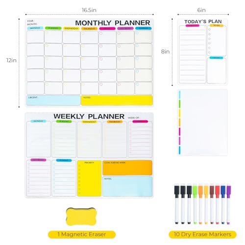 4-Pack M and G 16.5x12 Magnetic Dry Erase Whiteboard Calendar Set for Fridge 7.49 + Free Shipping w/ Prime or + 50% Off Code YPZNWPHG - image 5