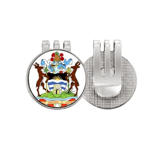Marqueur de balle de golf John's & Barbuda avec clip magnétique pour casquette