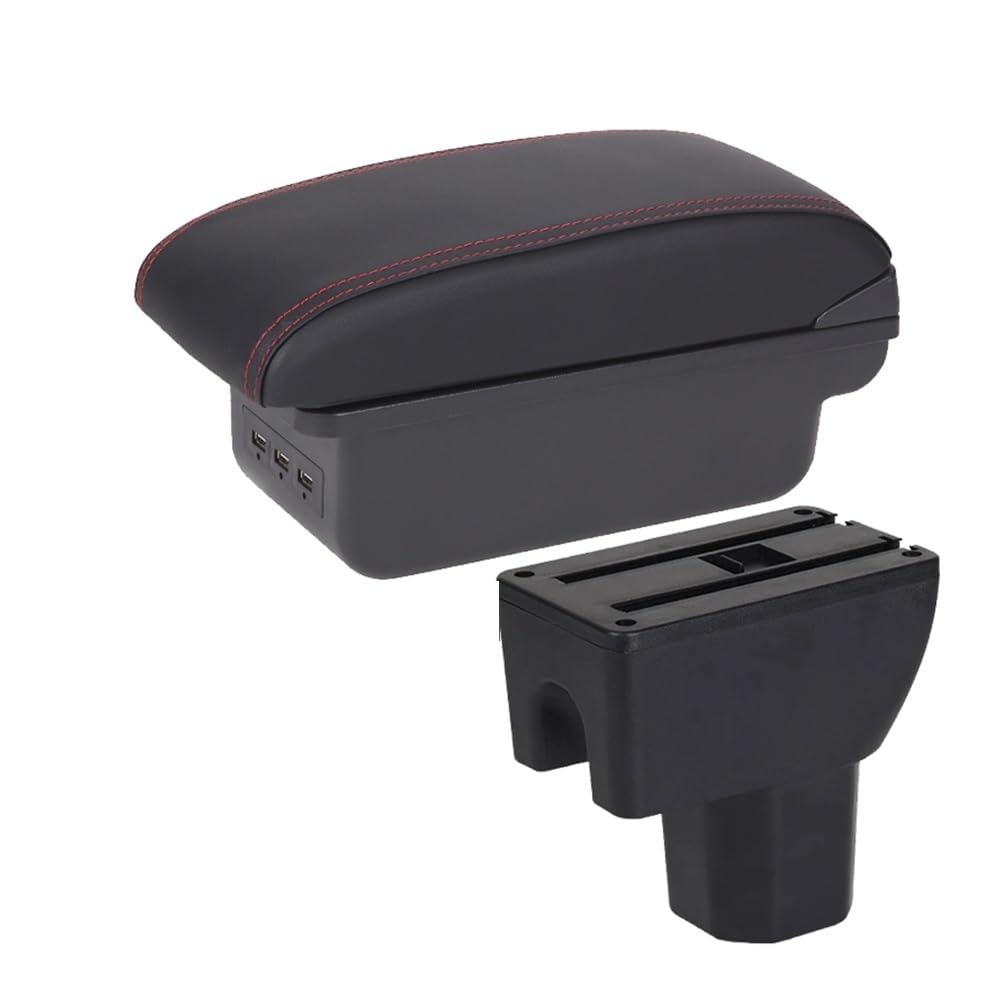 Aierdeyp B1 Black Red 3Usb Car Armrest Box For Suzuki For Ignis Car Armrest Box