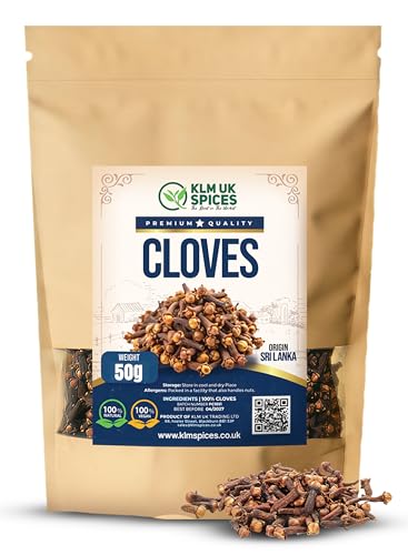 Premium Ceylon Cloves Whole - 100% Pure & Natural Sri Lankan Cloves Buds - Freshh Armatic Spice for Cooking Baking Chai Tea & Mulled Wine (50 g)