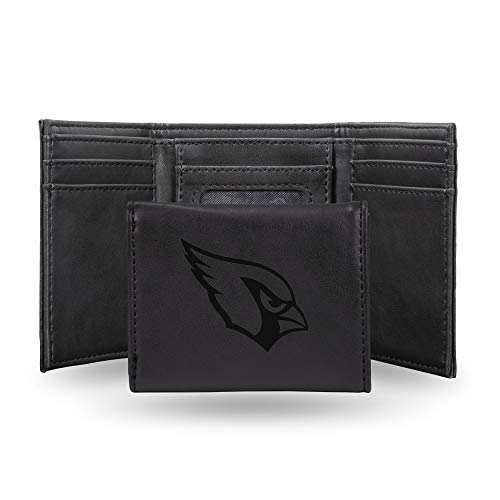 Rico Industries Laser Unisex Engraved Trifold Wallet,Lightweight, Arizona Cardinals