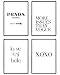 Produktbild Heimlich ® Premium Poster Set | Stilvolles Set mit passenden Bilder in Schwarz-Weiß | 4 Stück in DIN A4 (21x30cm) | Ohne Bilderrahmen » Fashion Marfa «