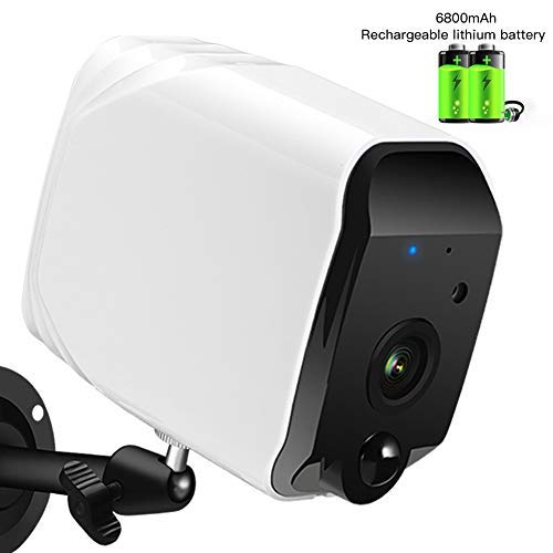 Wireless Security Camera System, DC‘House 1080P WiFi Rechargeable Battery Powered Camera with Two-Way Audio, IR Night Vision,PIR Motion Sensor & TF Card Socket, Indoor/Outdoor Camera