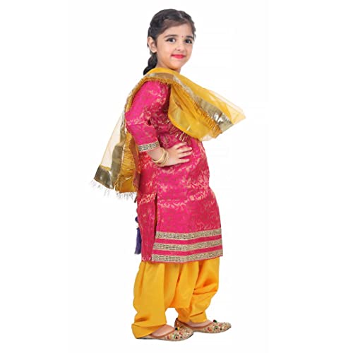 Image of ITSMYCOSTUME Punjabi Patiala Suit for Girls|Punjabi Giddha /Baisakhi /Bhangra Dance Costume for Girls