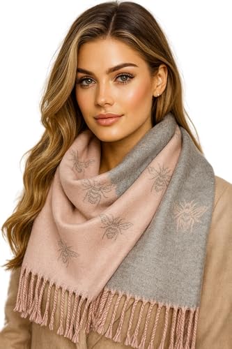 Écharpe réversible de qualité supérieure World of Shawls avec bourdon