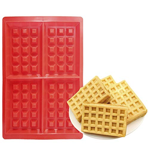 Forma Molde Retangular De Silicone Para Waffles