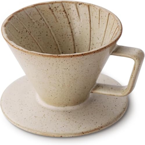 DOWAN Kaffeefilter Porzellan, Handfilter für 1–2 Tassen, Filtergröße 2 – Ansicht 1