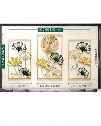 Image of Metal Wall Clock Antique Design Big Wall Clock for Bedroom, Living Room, Stylish Designer Big Unique Clock for Wall