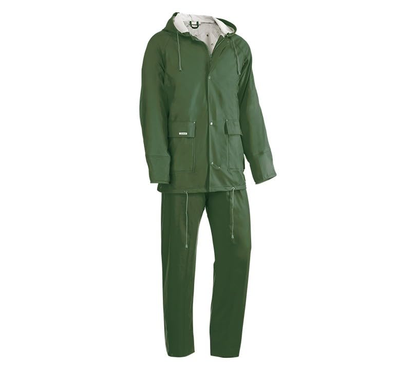 Juba Traje de agua completo 100% PU sobre soporte en poliéster tricotado de 0.40 mm, Verde - SIZE: L