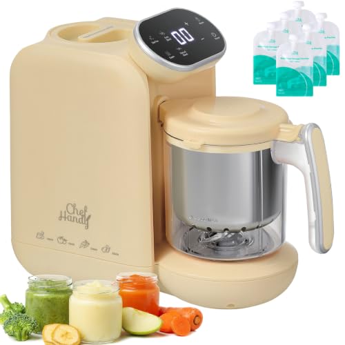 Chefhandy Baby Food Maker, One-Step Steamer & Blender, Yellow