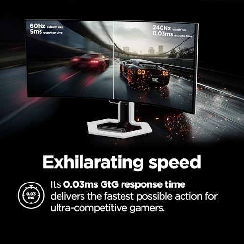 Image of Lenovo Legion Pro 34WD-10| 34 inch 240Hz WQHD OLED Curved Gaming Monitor|0.03ms, USB-C Docking 140W PD,2xHDMI+DP, RJ45|Tilt,Swivel,Height Stand|AI Smart Sensors|2x5W Speakers|KVM Switch| 67C9UAC1IN