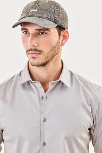 Image of SNITCH Men Formal Shirt | Slim Fit Long Sleeve Spread Collar Solid Design | Premium Cotton Blend & Breathable Fabric for Office & Casual Wear
