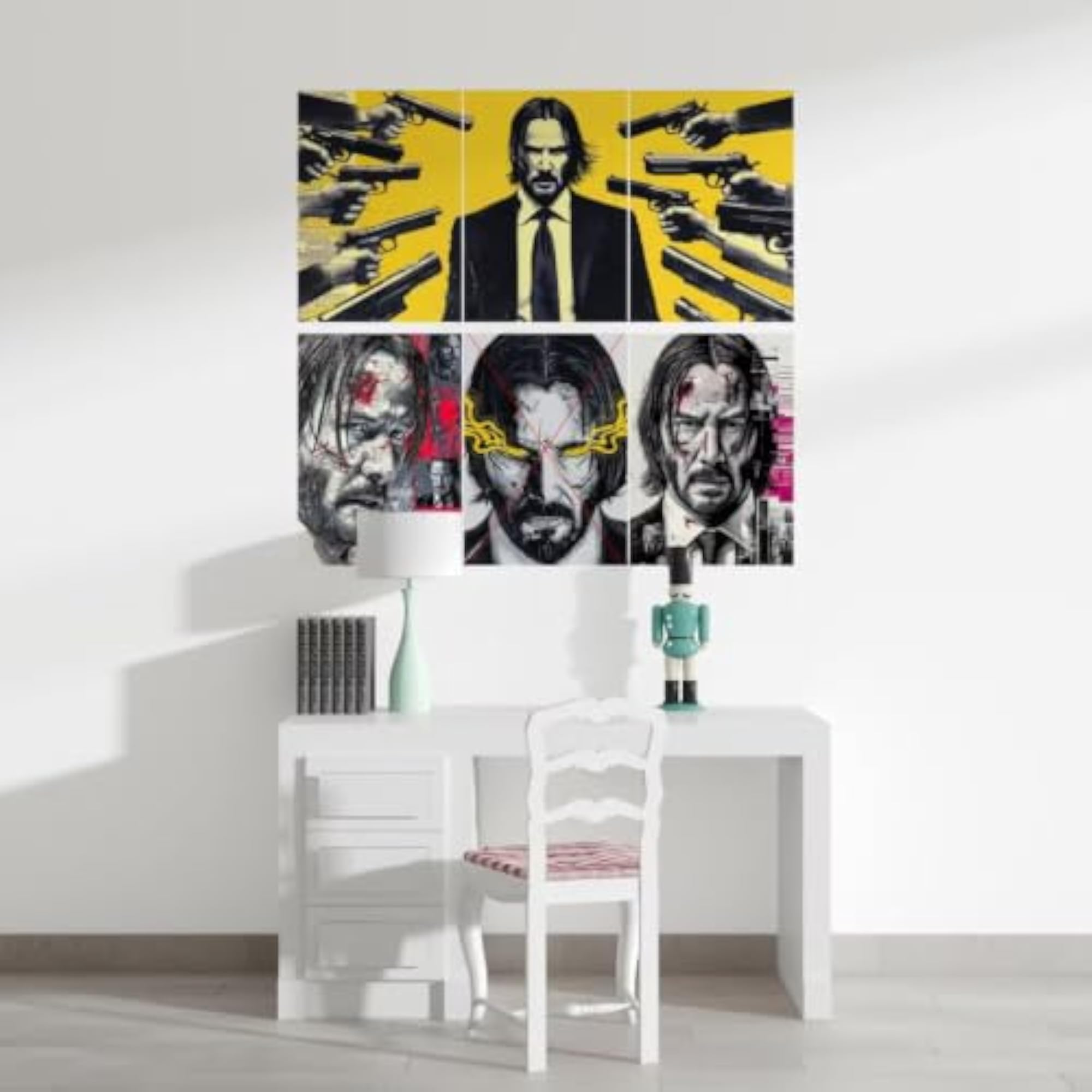 John Wick Split Design Posters, Pack of 6