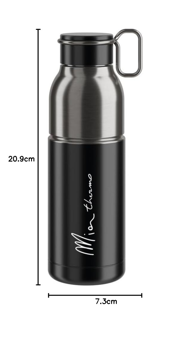 ELITE BIDON TERMO 550ml NEGRO/PLATA
