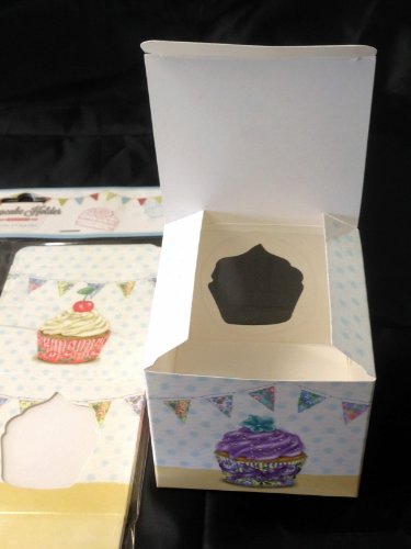 4 x Singolo Cupcake Scatola Fata Muffin Torte