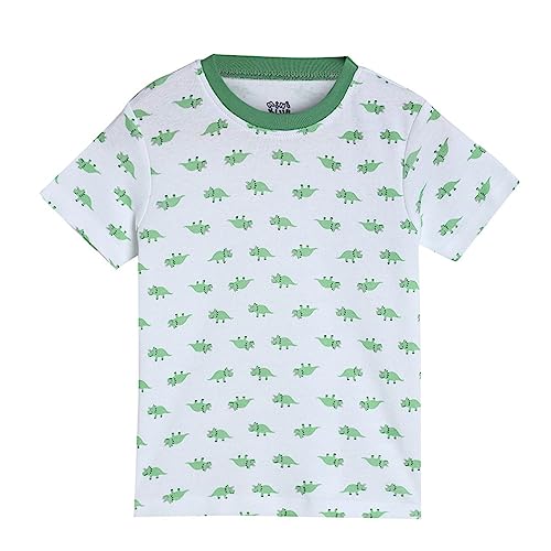 Image of miniklub Boys Grey & Green Printed T-Shirt