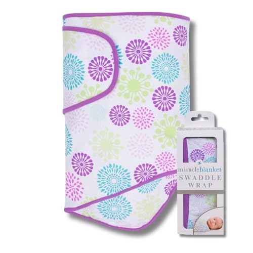 Miracle Blanket Swaddle Wrap, Baby Swaddle for Newborns, Colorful Burst