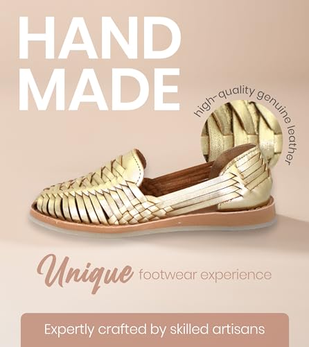 Image of Macarena Collection Womens Shoes Leather Sandal Flat for Women | Huarache Handmade Mexican Sandals | Comfortable & Stylish Womens Sandals 3050