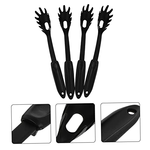 Mikinona 4 Peças Colher De Macarrão Coador De Metal Coador De Silicone Espaguete O Colher De Macarrã