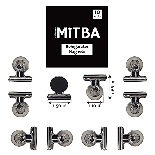 Refrigerator Magnets By Mitba Super Strong Heavy Duty Magnets For Photos Lists Calendars Crafts And Much More! Set Of 10 Round Whiteboard And Fridge Magnets With 1.5In Wide Clips. Get Magnetic #TOP2