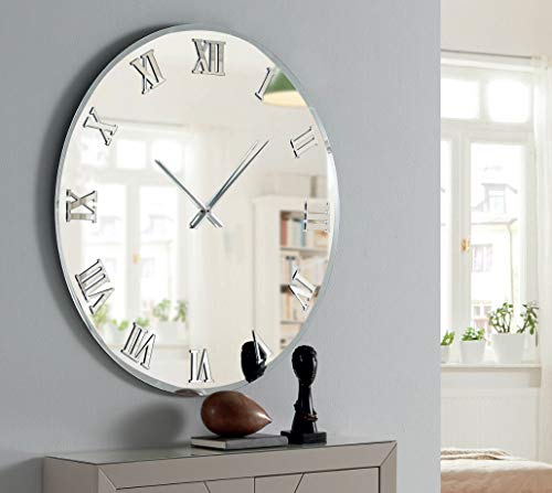 DISARTE - Relojes de Pared Modernos - Murano Espejo Redondo (110x110x3)