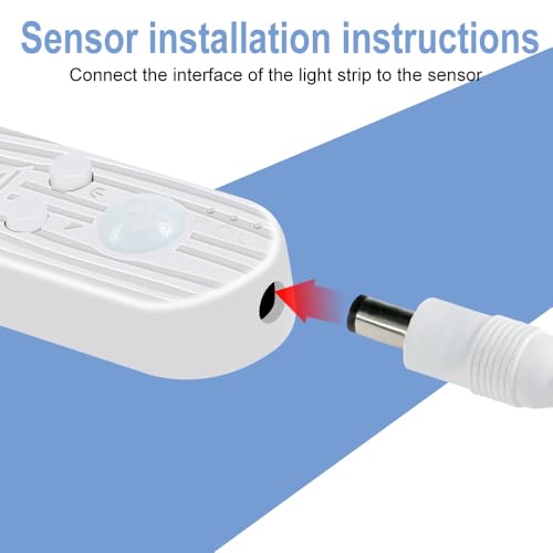 Tira LED con sensor PIR inalámbrico 78.74in 6000K miniatura 7
