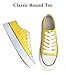 Canvas Shoes for Women Casual Low Top Sneakers, Womens Fashion Classic Lace Up Walking Shoes for Everyday Wear Yellow