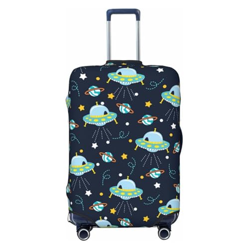 Galaxy With Ufo Travel Luggage Covers - Elasticity Suitcase Covers Protector for Luggage 18-32 Inch