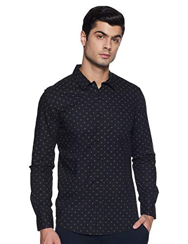 Image of Spykar Men's Printed Slim Fit Cotton Casual Shirt