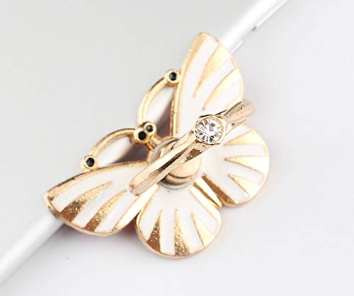 KolorFish Phone Ring Finger Grip, Luxury Universal Mobile Holder Stand, 3D Ring Finger Grip for Mobile Tablet (Butterfly White)-image-19