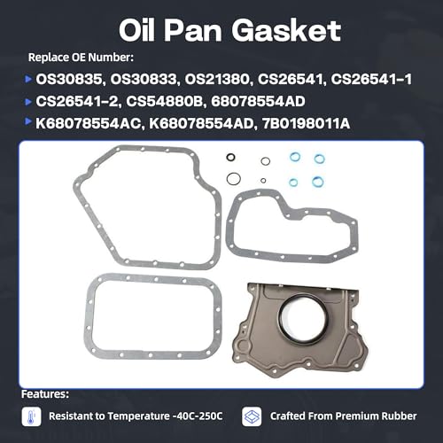 Image of 3.6 Oil Pan Gasket Fit for Chrysler Dodge Jeep Ram 2011-2015 CS26541-1