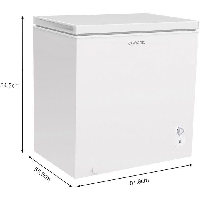 Continental Edison OCEACC194WD Gefriertruhe, Klasse D, 194 l, 81,8 x 55,8 x 83,5 cm, Weiß
