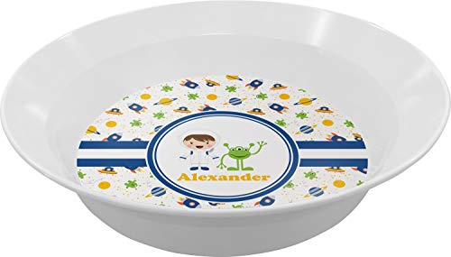 Personalized Boy's Space Themed Melamine Bowl - 12 oz