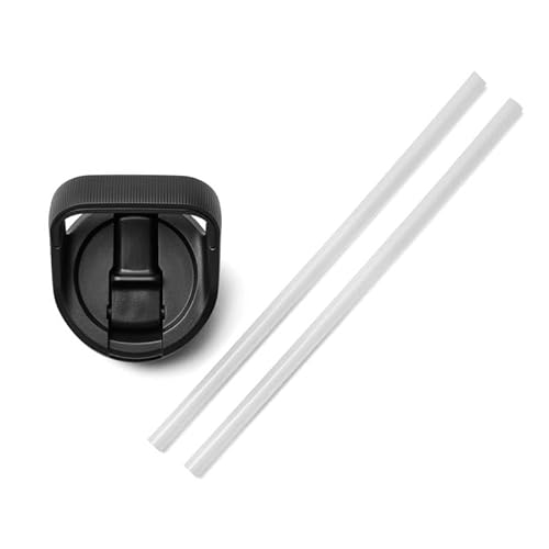YETI Yonder Straw Cap, Leak-Resistant Water Bottle Cap with Wide Straw and Clip-On Carry, Dishwasher Safe Accessory, Black