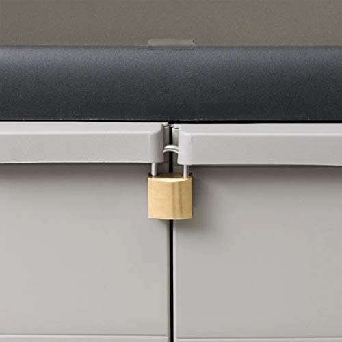 Gartenschrank, niedriger Schrank für den Außenbereich aus Polypropylen, Schrank für den Außenbereich mit 2 Türen, 1… – Bild 6