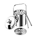 Emsmil 2.2L Eiseimer mit Deckel Zange und Sieb Eiskübel Edelstahl Eisbehälter Sektkühler Eiswürfelbehälter Eiskühler Eiswürfelkühler Ice Bucket für Party Restaurant Picknick Bier Champagner Wein