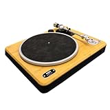 House of Marley Stir It Up Wireless 2 Tourne Disque Vinyle - Tourne-disque Bluetooth, Platine Vinyle Bluetooth 2 Vitesses avec Cellule Audio-Technica Incluse & Pre?ampli Inte?gre?, Bambou