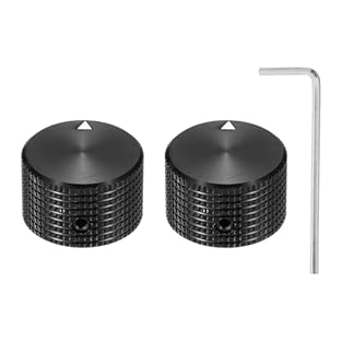 Aluminum potentiometer knob is a common sound adjustment device accessory. It is often used as an adjustment button for guitars, bass, AMPS and other musical equipment. It is a great knob replacement for music lovers. Aluminium Alloy Potentiometer Kn...
